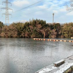 全面結氷！大安トラウトレイク